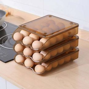자동 슬라이딩 계란 보관함 적층형 달걀 경사