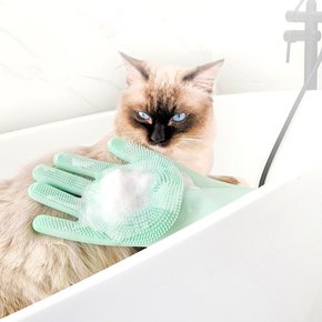 강아지 고양이 애견 목욕장갑 샤워 브러쉬 실리콘 장갑