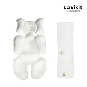[나들이선물]라비킷 아기외출 필수템(유모차쿨시트+아기블랭킷) 아기담요 유모차라이너