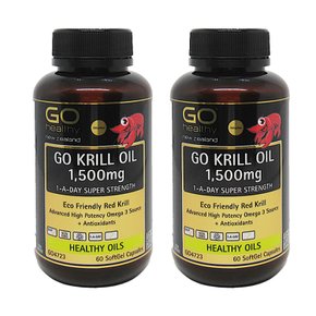 고헬씨 크릴오일 Go Healthy Krill oil 1500mg 60정x2