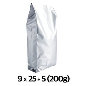 이지포장 두꺼운 AL 은박 M방 스탠드 원두 커피 봉투 200g 50매 은박 기본형