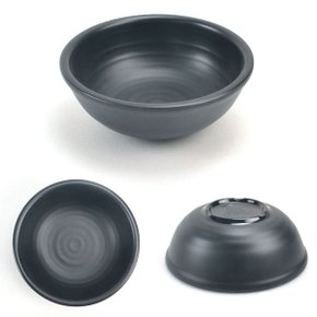 블랙 멜라민 대접 탕그릇 국그릇 16.4x6cm 17호