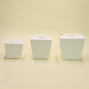 이지포장 딤섬용기 대형 흰색무지 300개 종이 접시 포장 상자 일회용