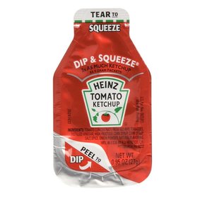 [해외직구]Heinz Tomato Ketchup DIP SQUEEZE Packet 하인즈 토마토 케첩 딥 앤 스퀴즈 패킷 27g 100입