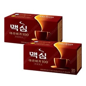 동서 맥심 아라비카 100 커피믹스 20T X 2개(40T) 스틱커피 일회용