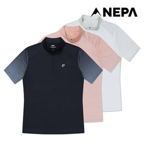 [공식]네파 여성 마운틴 도트 반팔 집업 티셔츠 7I45406
