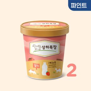 상하목장 아이스크림 딸기 474mL 2개