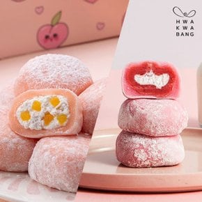 [화과방] 사랑스런딸기찰떡+설레는복숭아크림찰떡 (40gx8개입) 2박...
