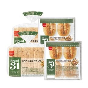 [단백질/고식이섬유/저당]삼립 Bread31 31가지 곡물과씨앗 식사빵 4봉 맛보기(식빵2+프렌치롤2)