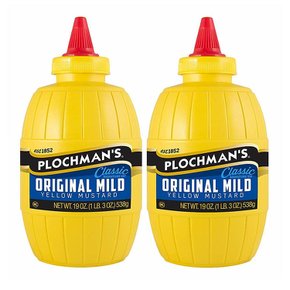 [해외직구]Plochman`s Original Mild Yellow Mustard 플로츠만 오리지널 마일드 옐로우 머스타드 538g 2팩