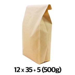 이지포장 종이 크라프트 M방 스탠드 원두 커피 봉투 500g 50매 기본형