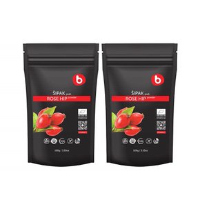 [해외직구] Bobica`s PREMIUM Organic Rose Hip Powder 보비카 로즈힙 파우더 채식 100g 2팩