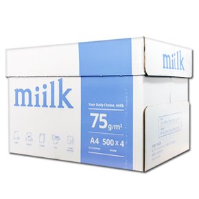 밀크(Miilk) A4용지 75g 1박스(2000매)