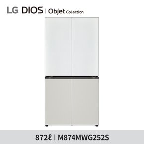 (m) 디오스 오브제컬렉션 더블매직스페이스 냉장고 872L M874MWG252S