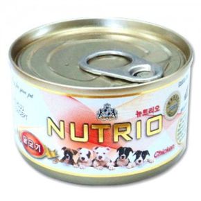 뉴트리오 순살 닭고기캔 100g 강아지간식 캔 통조림