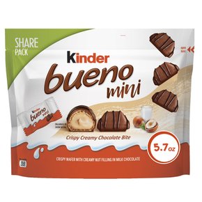Kinder Bueno킨더부에노  밀크  헤이즐넛  크림  미니  초콜릿바  5.7  온스