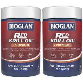 호주직구 Bioglan 바이오글랜 레드 크릴 오일 커큐민 60캡슐 2팩