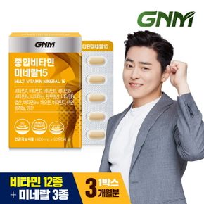 [총 3개월분] GNM 종합비타민 미네랄 15 90정 1박스 / 멀티비타민 비오틴 아연 엽산 비타민B C D