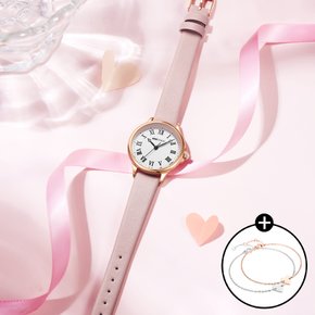여성 가죽밴드 메쉬밴드 손목시계  WSB014 + 팔찌증정