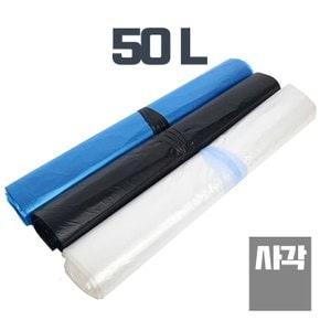 50L 평판비닐봉투 100장/ 재활용 쓰레기 봉지 배접 휴지통