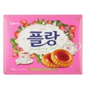 청우 플랑 딸기 타르트 쿠키160g(16개입) X8개