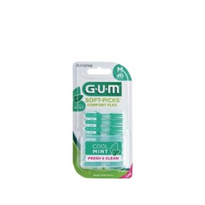 GUM 검 치과 부드러운 일회용 치간칫솔 소프트픽 민트 컴포트플렉스(40p) 1개
