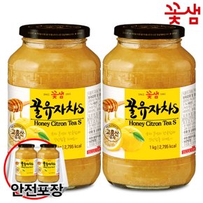 꽃샘 꿀유자차S 1kgX2개+안전포장