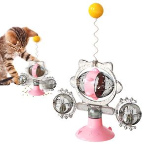싸다구 (티티펫) 고양이 흡착식 회전 캣닢볼 노즈 워크 (핑크)