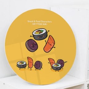 원형아크릴액자 음식캐릭터(분식)김밥
