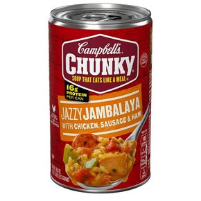 [해외직구]캠벨 수프 청키 재즈 잠발라야 527g 6팩 Campbells Soup Chunky Jazzy Jambalaya 18.6oz
