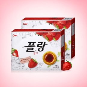 CW 청우 플랑 딸기 타르트 16개입 x 2통 / 쿠키_