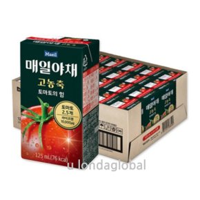 꽈추형 토마토주스 매일야채 고농축 음료 125ml 24개