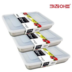 키친아트 일품 스텐 냉동용기 3호-590ML-3개