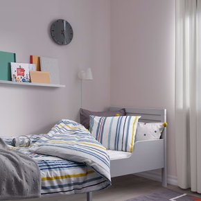 IKEA SSG_낫슬렌다 이불커버+베개커버 줄무늬 멀티컬러 150x200+50x80cm