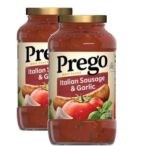 [해외직구] Prego 프레고 이탈리아 소시지 앤 갈릭 토마토 소스 666g 2팩