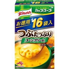 아지노모토 쿠놀 컵 스프 딱딱한 옥수수 크림 16.5 그램 (x 16)