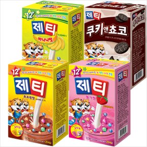 제티 20Tx4개 모음전 쵸코/딸기/바나나/쵸코앤쿠키