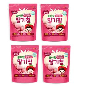 동결건조 과일칩 딸기칩 12g x 4 맛있는 간식 한국