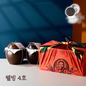 순창문옥례식품 선물세트 웰빙 4호(고추장 1kg+굴비장아찌 1kg)옹기 오동나무 고급포장
