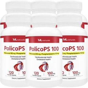 신제품 6병 마이라이프 내추럴스 폴리코PS 100 폴리코사놀+포스파티딜세린 100mg  120야채캡슐