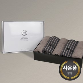 송월타올 호텔컬렉션 스트라이프 솔리드44 5매 선물세트(쇼핑백) 기념수건 답례품
