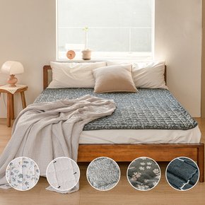 먼지 없는 항균 안심 패턴 누빔 침대 방수패드 Q (4Colors)