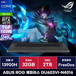 ROG 제피러스 GU603VI-N4016 i9 13세대 RTX4070 게이밍노트북 (32GB/2TB) / ICDI