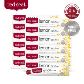 [국내공식판매]레드씰 레몬 SLS free 치약 100g X 12개/레몬,라임 오일 함유