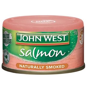 존웨스트 내추럴 훈제 연어 통조림 John West Naturally Smoked Salmon 95g 6개