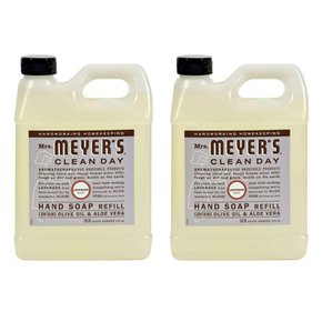 [해외직구]미세스메이어스 핸드솝 리필 라벤더 975ml 2팩/ Mrs. Meyers Clean Day Soap Refill Lavender 33oz