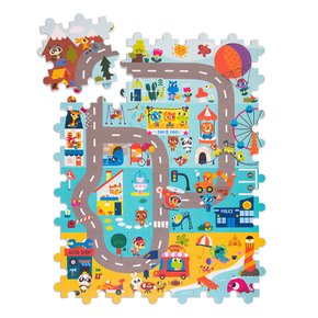 [Land of B] 퍼즐도로매트 어린이 놀이방 유아 자동차 도로매트 플레이매트 층간소음방지 2세 3세 4세