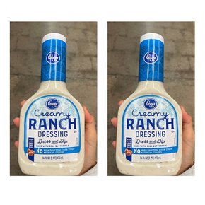 [해외직구]크로거 크리미 랜치 드레싱 소스 473ml 2팩 Kroger Creamy Ranch Dressing 16oz