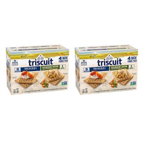 Triscuit Whole Grain Wheat Crackers 트리스쿠트 훌그레인 밀 크래커 34oz(963g) 4입 2팩