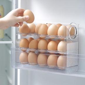 에그트레이 투명 계란 달걀 냉장고 정리함 보관함 3단 30구 (S11202356)